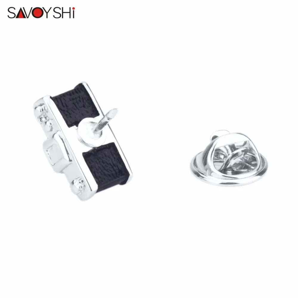 SAVOYSHI Vintage Camera Shape Men Lapel Pin Brooches Pins Fine Gift for Mens Fashion Brooches Collar Party Engagement Jewelry