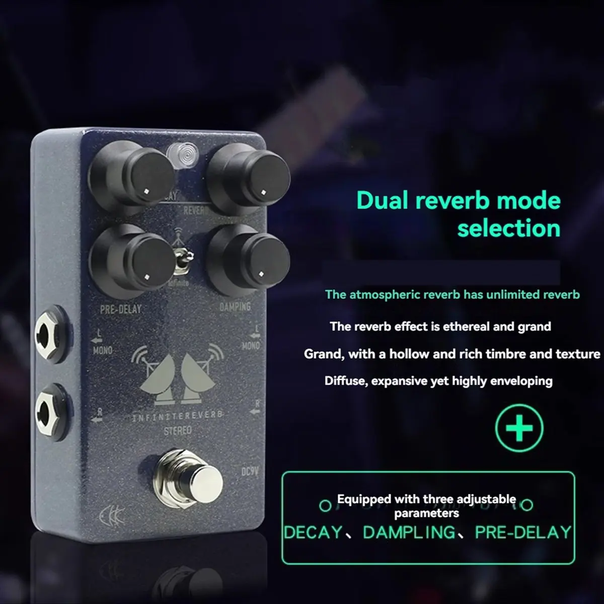 Hot Sale STEREO Guitar Effect Pedal Noise Gate Channel Preamp/Overdrive/Distortion Pedal Guitar Effect Pedal
