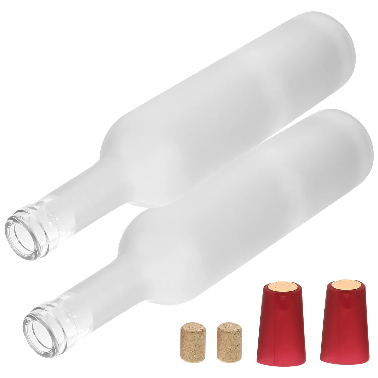

2Pcs Empty Glass Wine Bottles Clear Reusable Decorative Wine Bottle for Table Centerpiece DIY Craft Juice Or Liquor Container