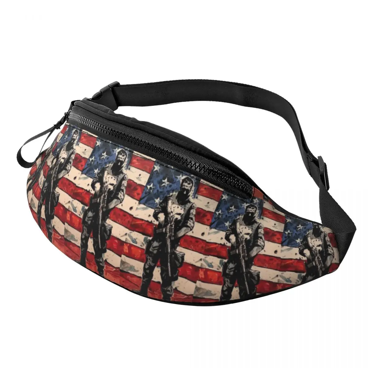 

Custom Fashion The Punisher Wallpapers Fanny Pack for Running Men Women Crossbody Waist Bag Phone Money Pouch