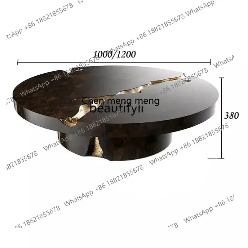 cn8617 ss new Nordic Simple Italian Coffee Table Post-Modern Hong Kong Style Creative round Table Furniture ss 8617