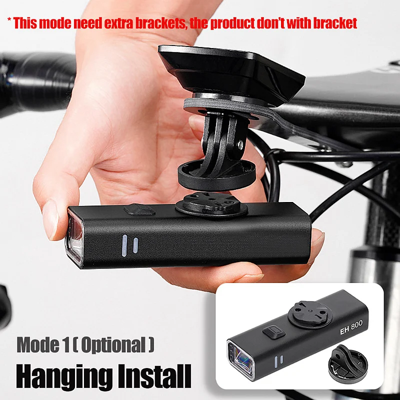 ضوء دراجة قابل لإعادة الشحن حقيقي 800LM تسليط الضوء على ملحقات الدراجة المصباح الإفراج السريع مصباح يدوي دراجة الطريق الجبلية معلقة الخفيفة