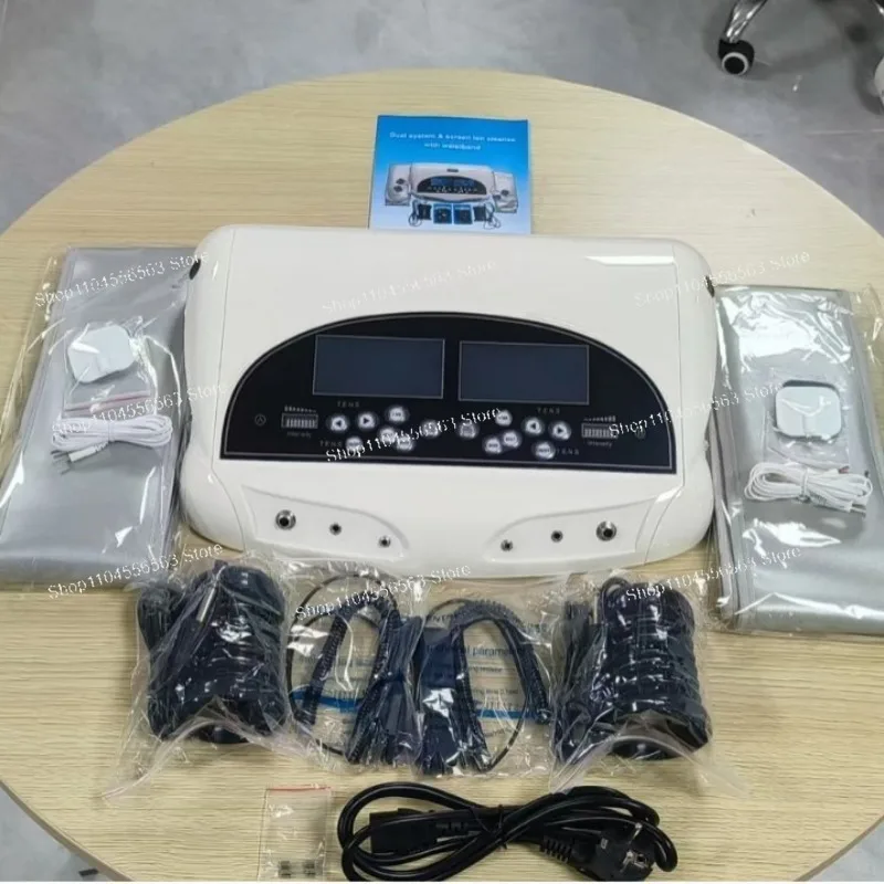 Double User Foot Bath Tub Dual Display Foot Spa Machine With Waist Belt Physiotherapy Patch Pulse Massage Function