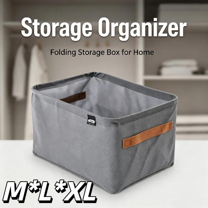 Clothing Storage Box,Fabric Storage Basket,Storage Box,Dormitory Household Wardrobe Storage Box for Home Dorm and Spaces