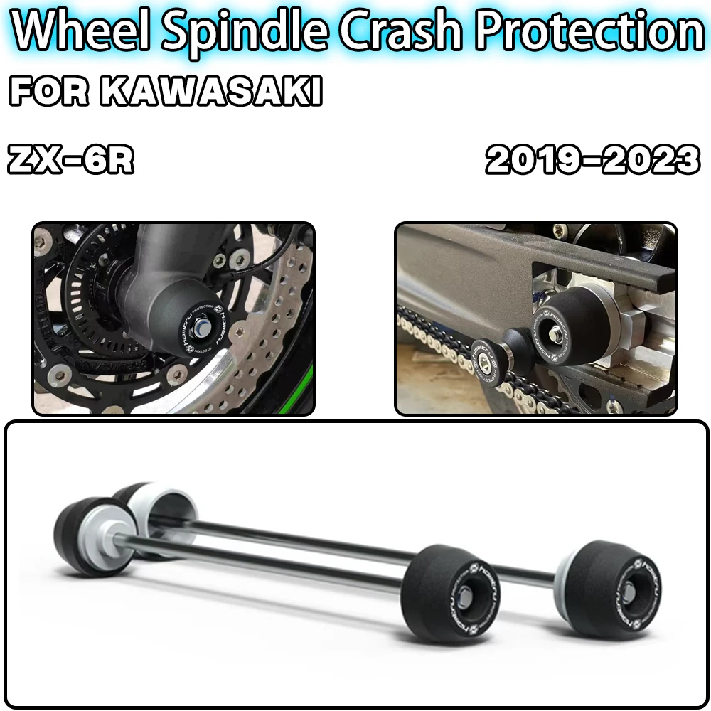 For KAWASAKI ZX-6R / ZX-6R Performance 2019 2020-2023 Motorcycle accessories Front Rear Wheel Spindle Crash landing Protector