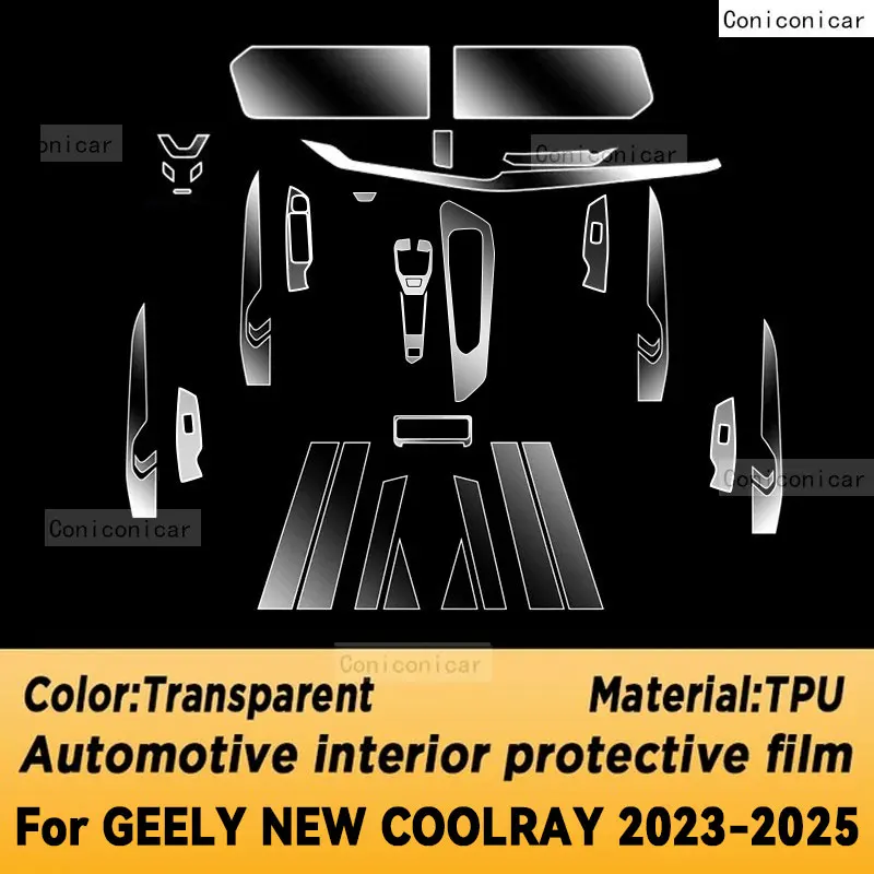 

Защитная пленка для приборной панели и навигации GEELY NEW COOLRAY 2023 2024 2025, прозрачная, антицарапинная, для интерьера автомобиля