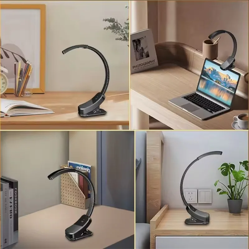 Lampe de livre bloquant la lumière bleue, aste par USB, clip sur, pas d'ambre bleu, lumière LED pour la lecture des yeux, lampes de gradation en continu saines