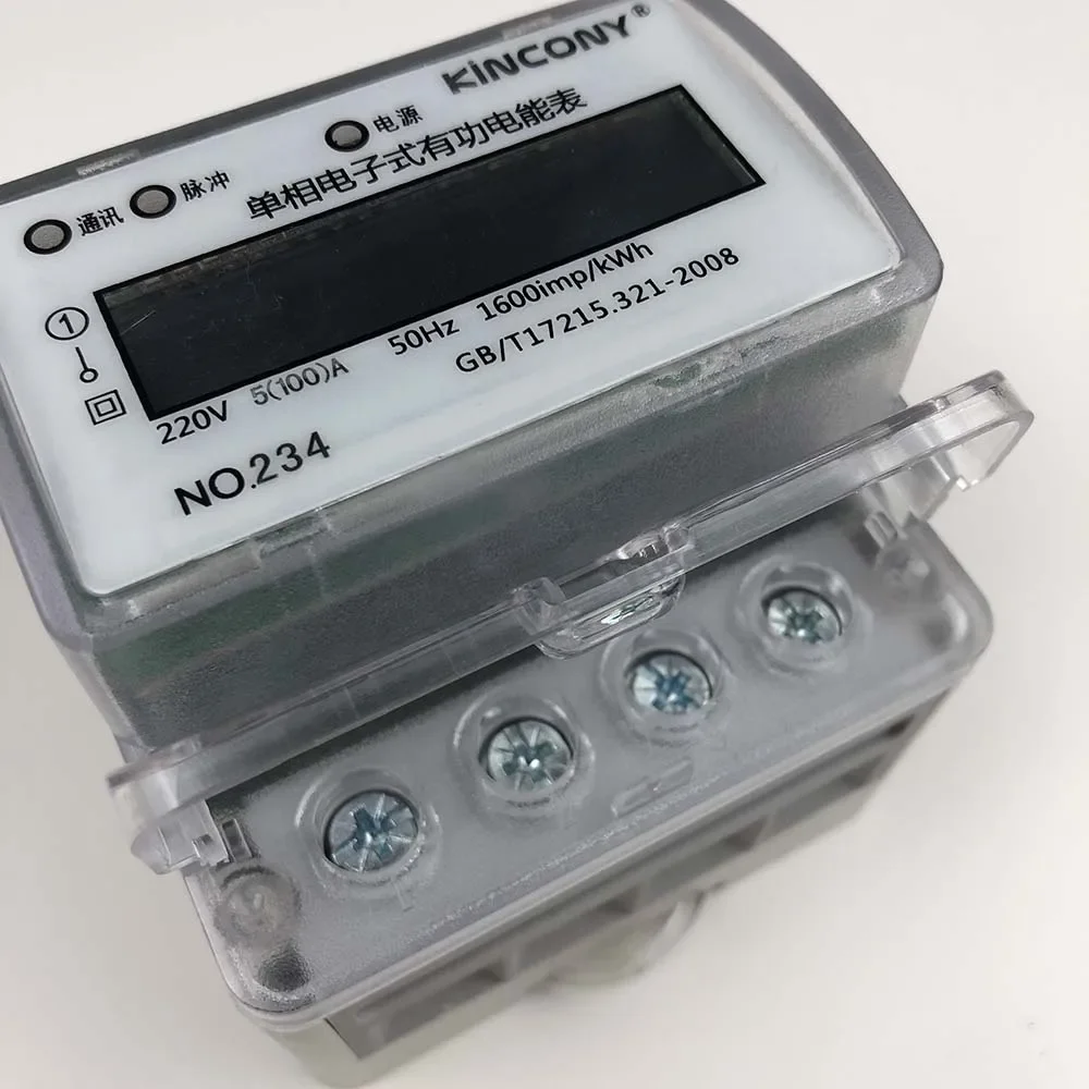 KinCony 4P مرحلة واحدة AC220V 100A مقياس الطاقة RS485 Modbus RUT DIN تثبيت السكك الحديدية #5