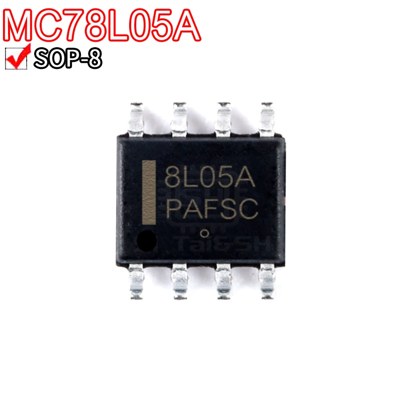 10PCS UA78L05ACDR L78L05ACD13TR 78L05A SOP8 MC78L05ACDR2G Serigrafia 8L05A BL05A SOP-8
