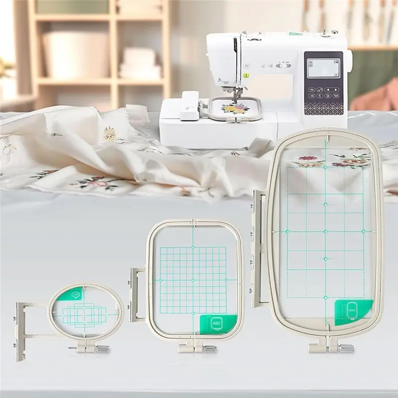 B84B 3-in-1 Embroidery Hoop Set for Brother & Babylock Machines, Compatible with SE600 PE550D SE700, Sturdy Plastic Frame - view 2