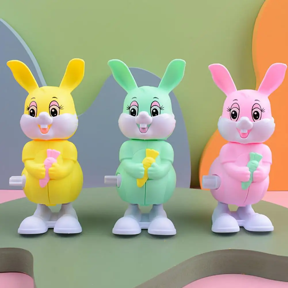 Animation Cartoon Rabbit Toys Wind-Up Clockwork Toy Spring Clockwork Bunny Toy Jumping Walking Wind Up Rabbit Toy