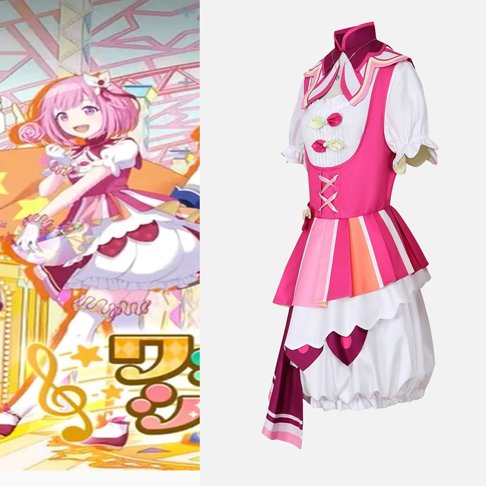 

Аниме Wonderlands×Showtime Project Sekai Otori Emu Косплей Костюм Платье Парик КомплектВечерние Маскировка Одежда Наряд для Женщин