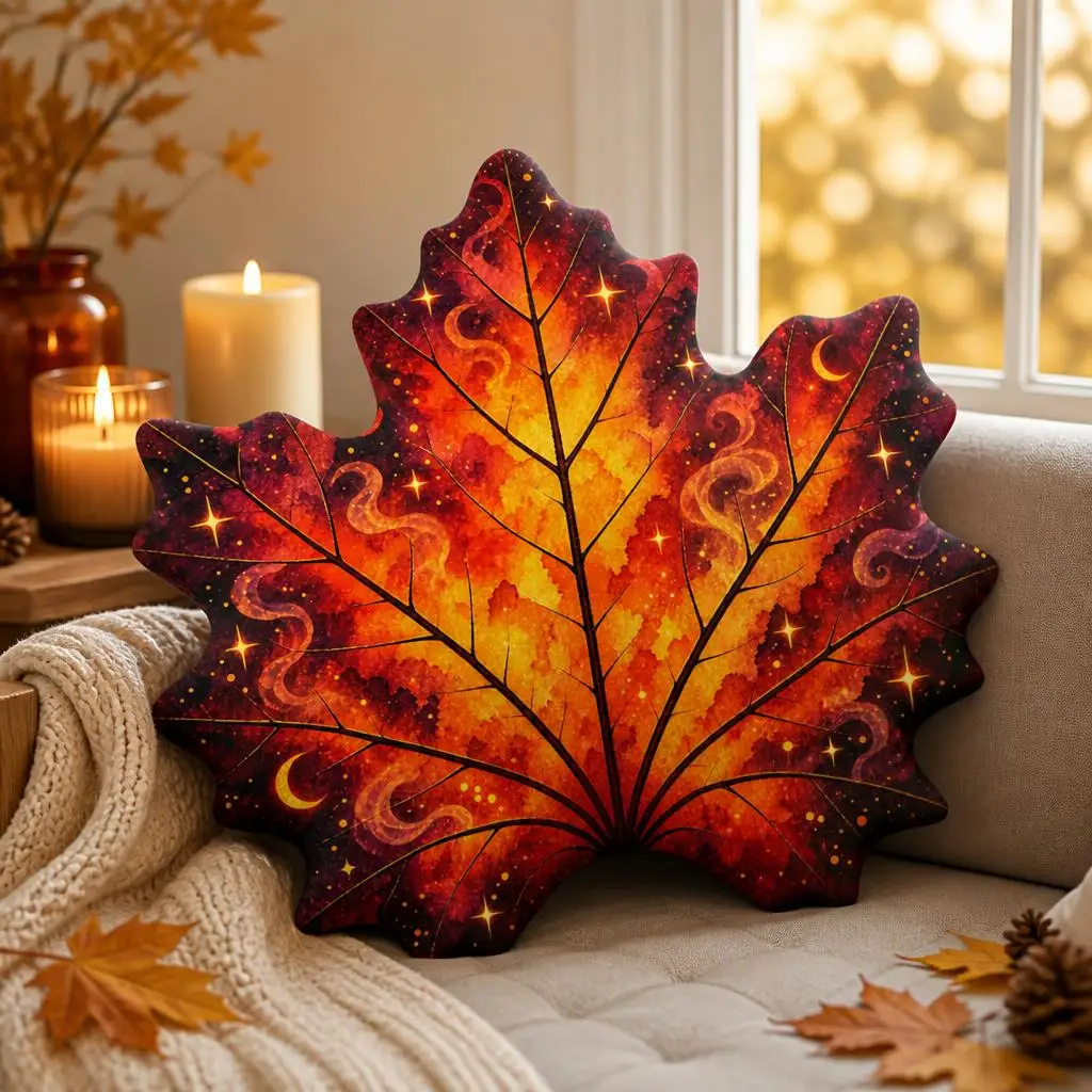 Autumn Leaf, Flying Black Bats Shaped Pillow Cushion Irregular Stuffed Throw Pillows for Sofa Home Decoration Gift