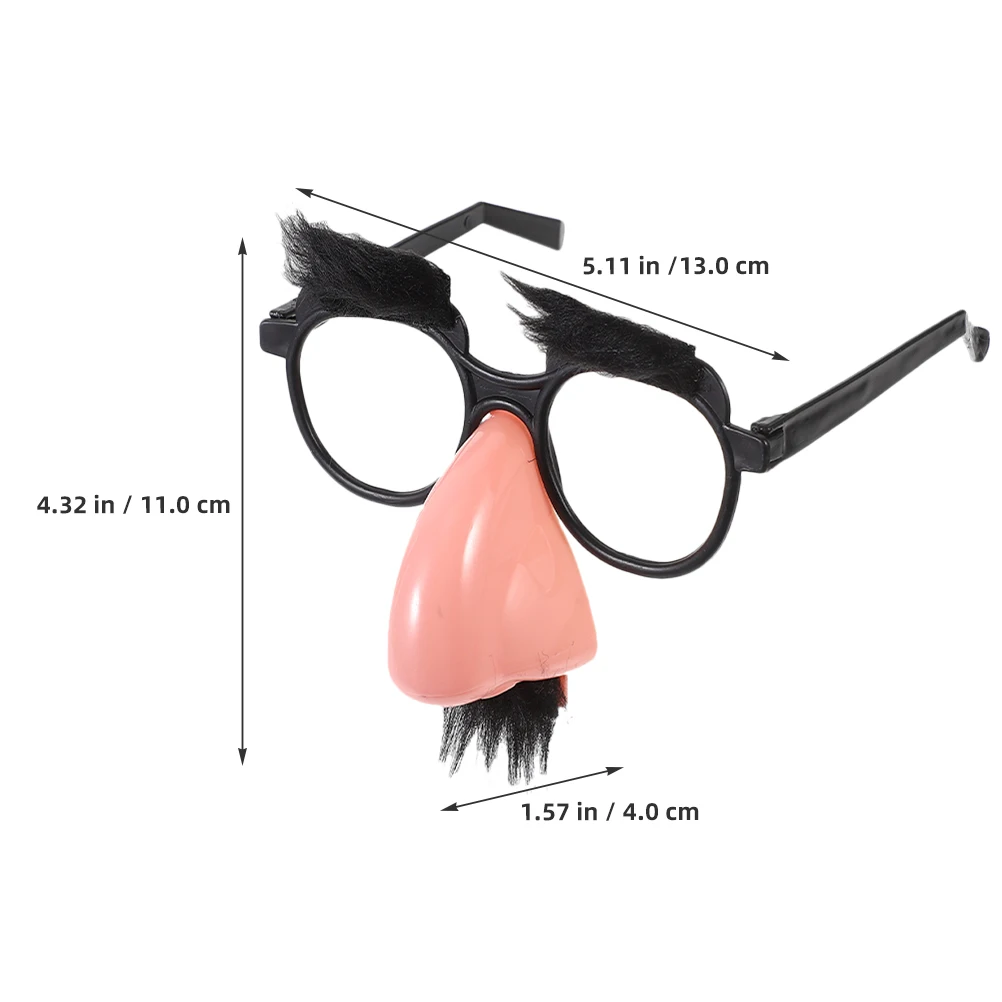 5-delige zwarte brillen grote neus rekwisieten grappige feestaccessoires voor volwassenen tieners plastic zak Halloween kostuum