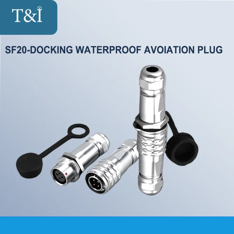 

SF20 Aviation Automotive Connector Male Socket Female Plug Ip67 Waterproof 2 3 4 5 6 7 9 10 12 Pin Series Docking Quick Locking