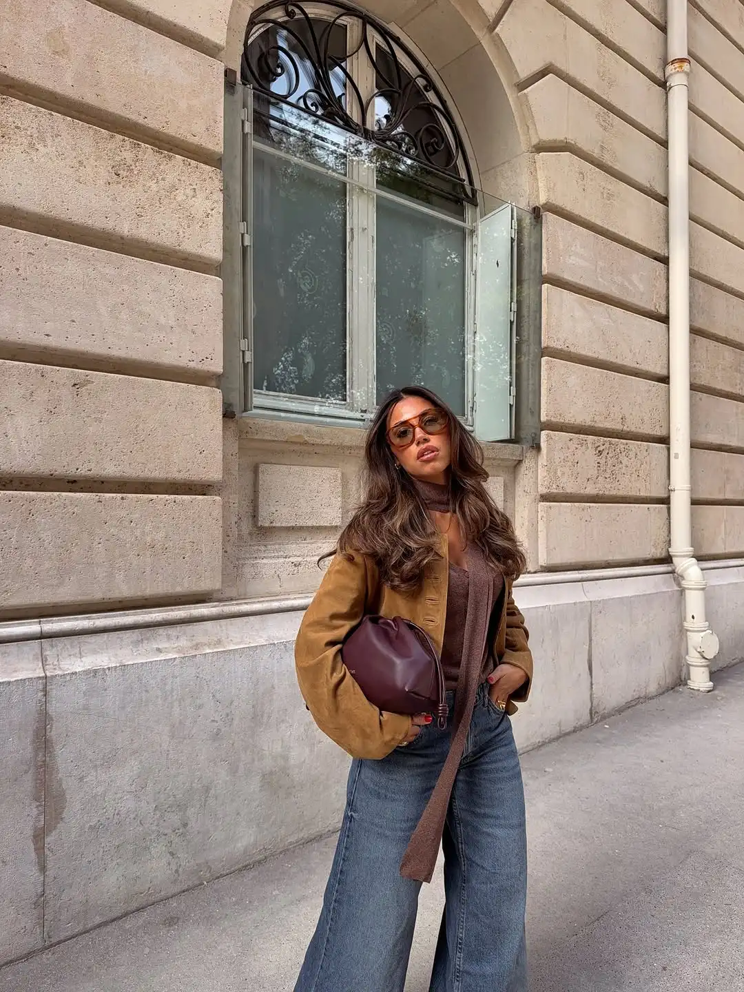 سترة نسائية أنيقة من جلد الغزال ذات طية صدر السترة موضة سادة بأكمام طويلة وجيب واحد الصدر ملابس خارجية قصيرة فضفاضة للسيدات سترة شارع يومية