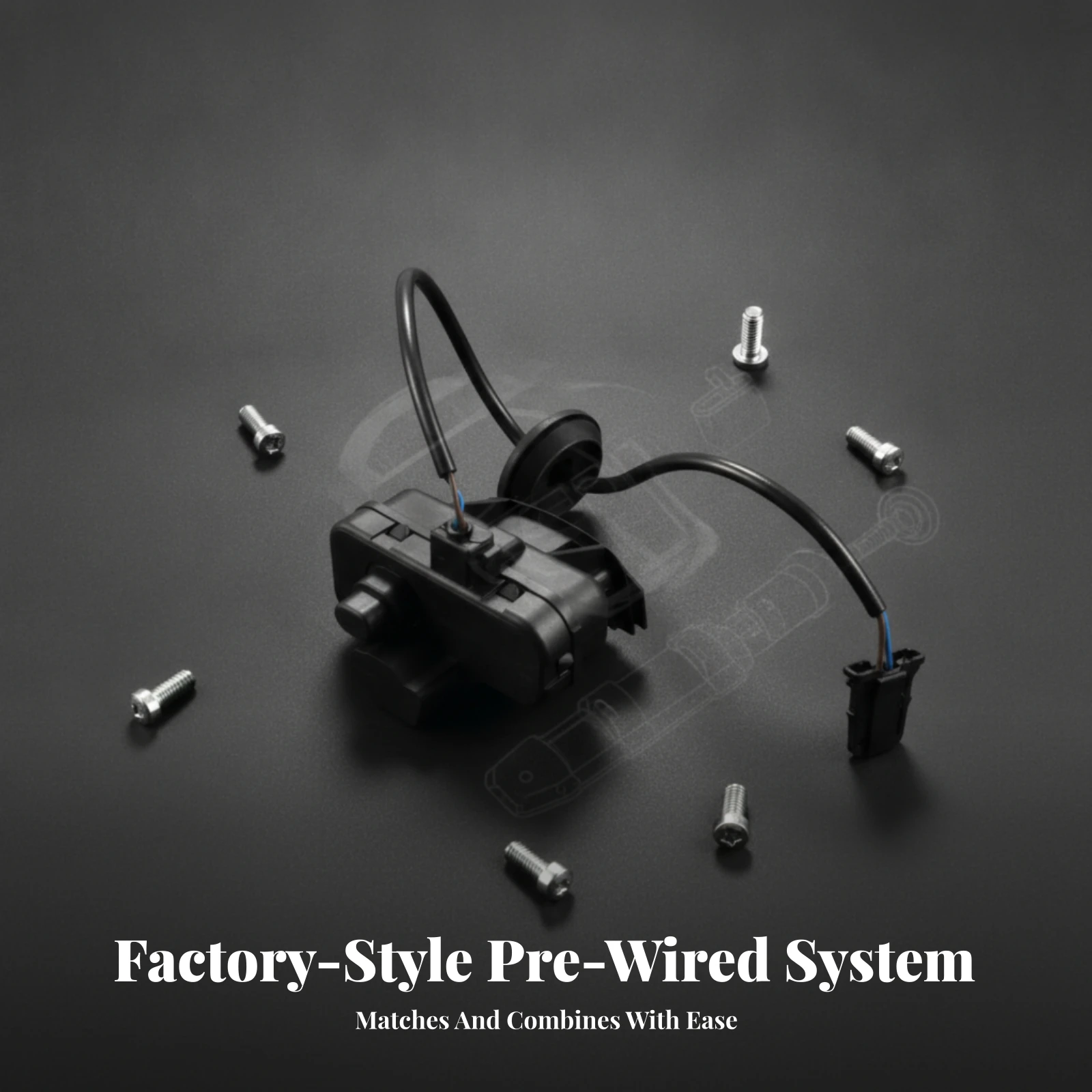 Automotive Fuel Tank Cap Motor Replacement Fuel Cap Motor with Cable Lead Car Part Easy to Install Sturdy