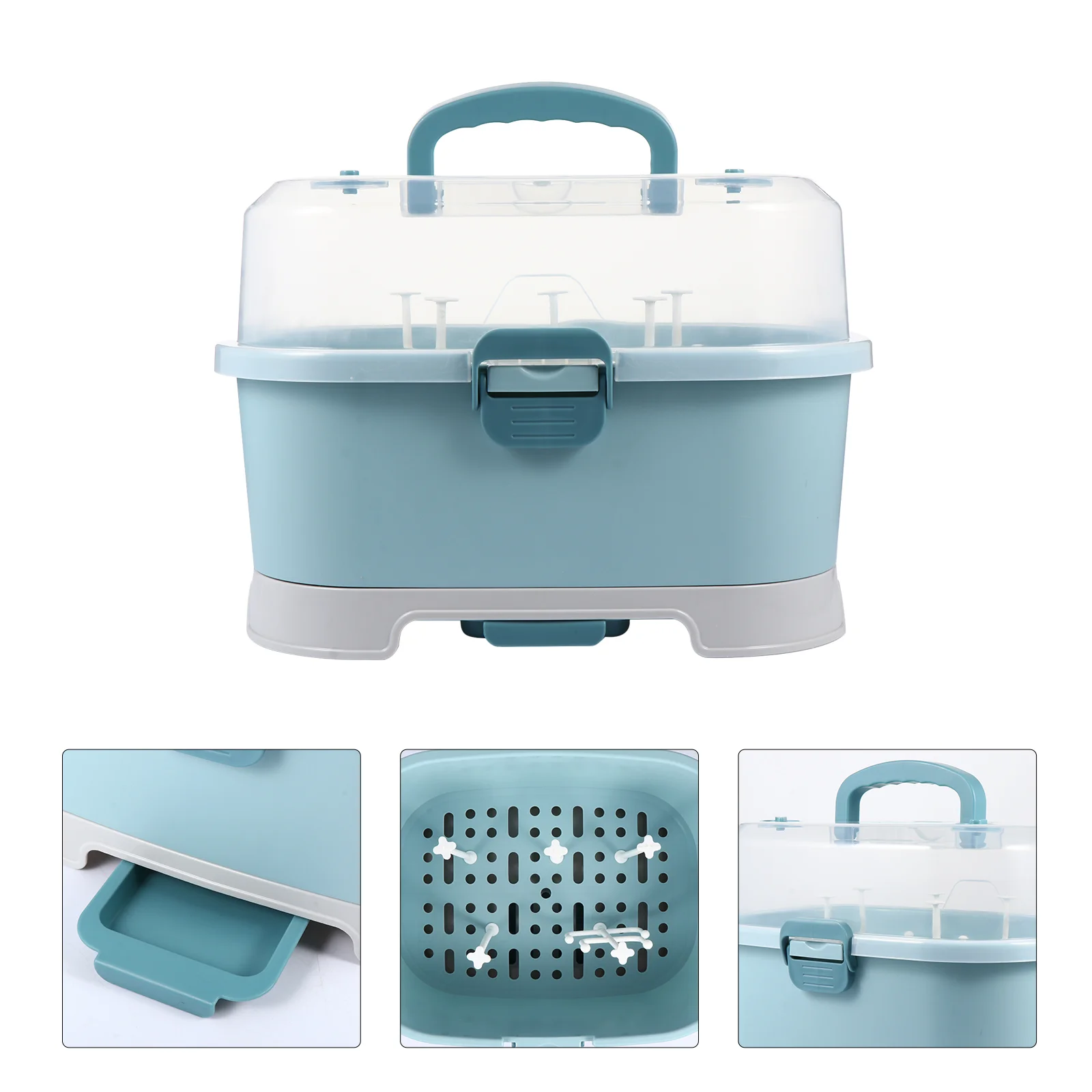 

Storage Box Baby Bottles Drainer Container Supplies Breastfeeding Organizer Milk Case Pacifier Holder Portable Drying Rack