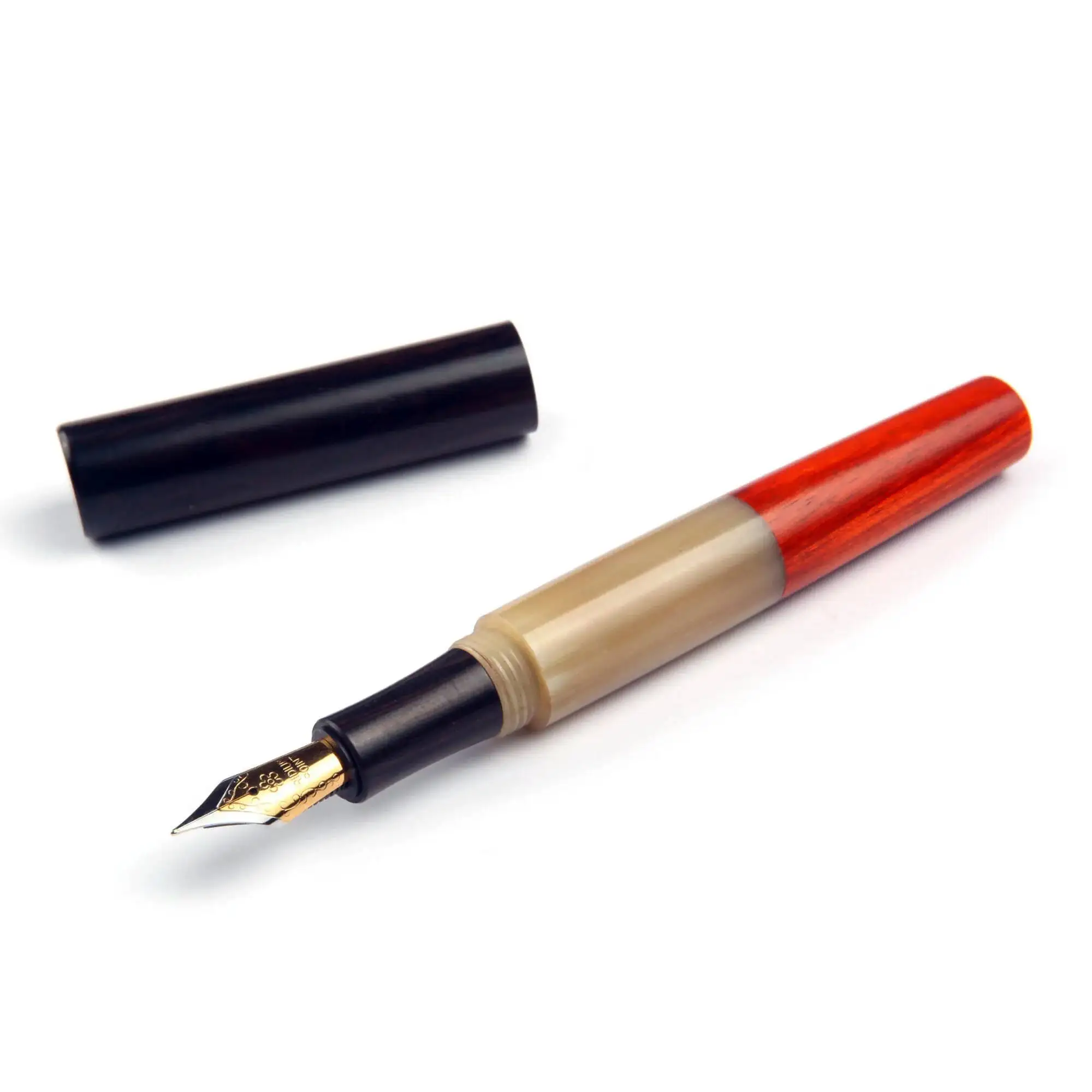 Creative Classic  Handmade Cow Horn  And Ebony Wood Chinese Style  Fountain Pen Signature Pen
