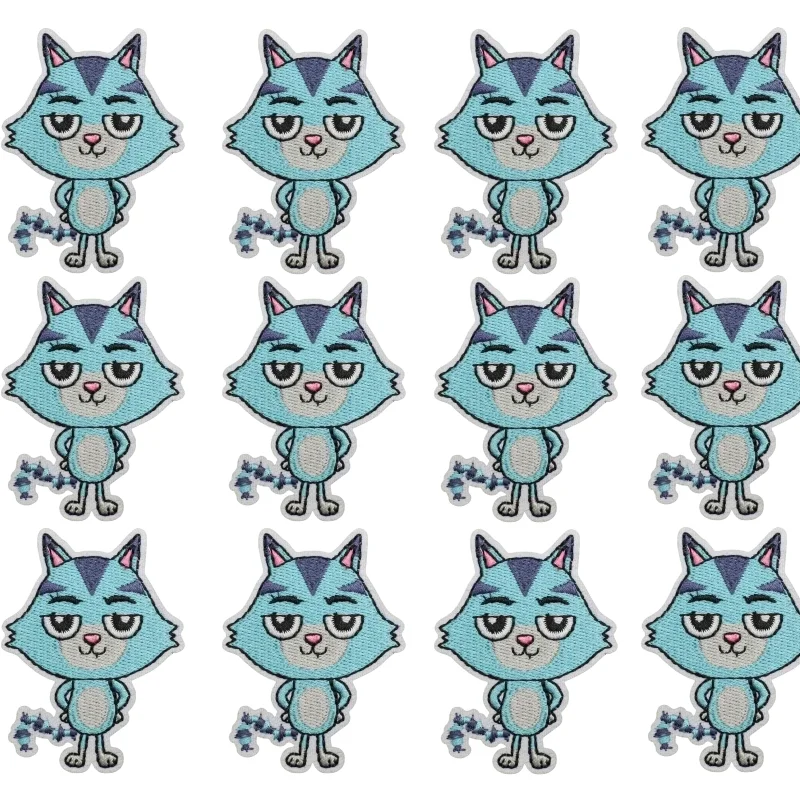 1PCS Cartoon Little Girl Pet Cat Embroidery Cloth Sticker Kitten Paw Patch Retail For DIY Computer Clothes Decoration