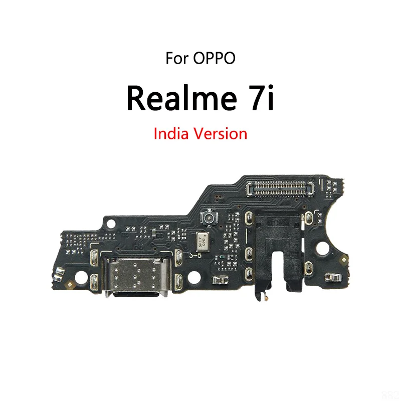 Puerto de base de carga USB, conector Jack, Cable flexible para OPPO Realme, 7 Pro, 7i, 8i, 8, 4G, 5G, 8S, 9i, módulo de placa de carga