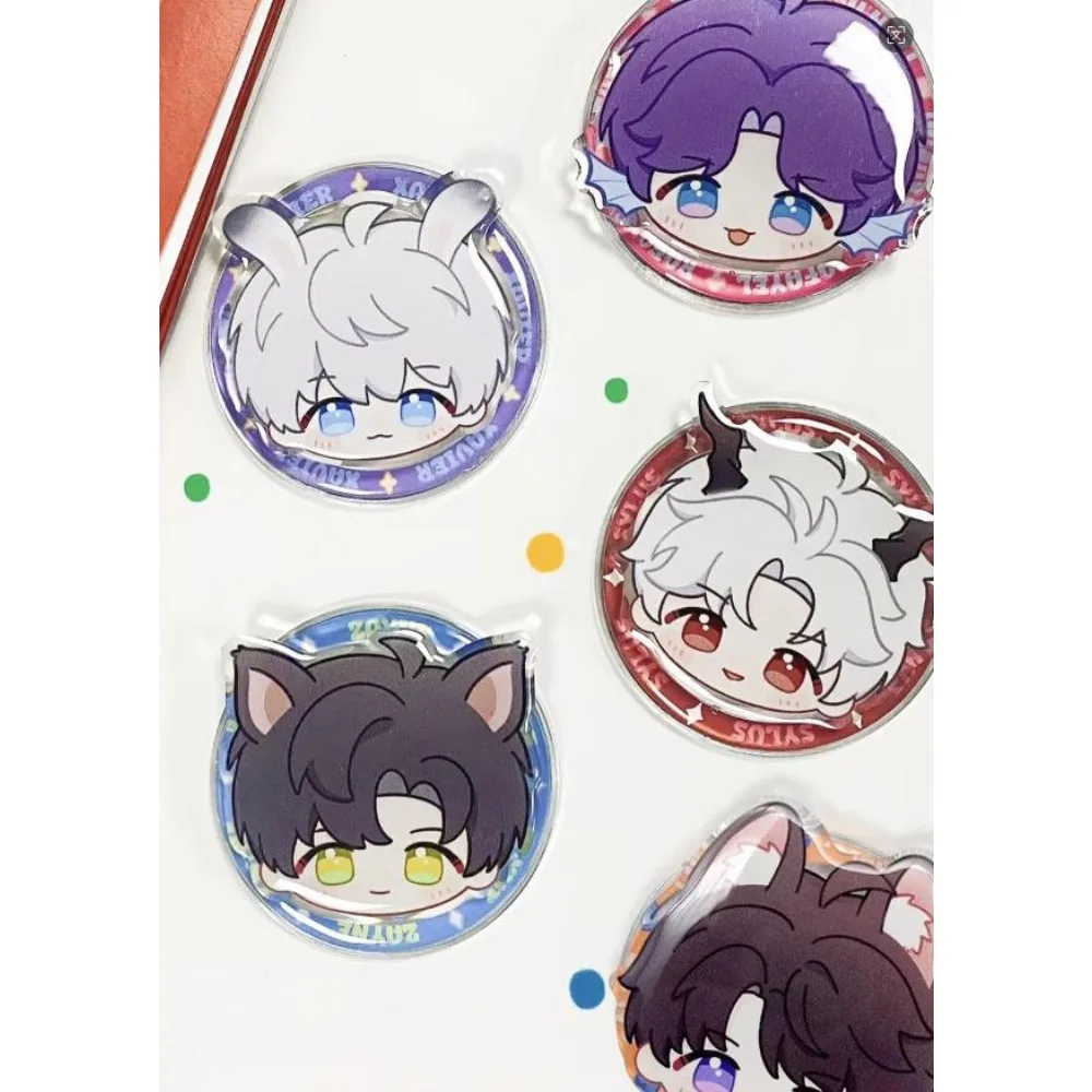 Anime Love and Deepspace Sylus Zayne Rafayel Mobile Phone Stand Support Magnet Portable Good-looking Aesthetic Gift Keychain