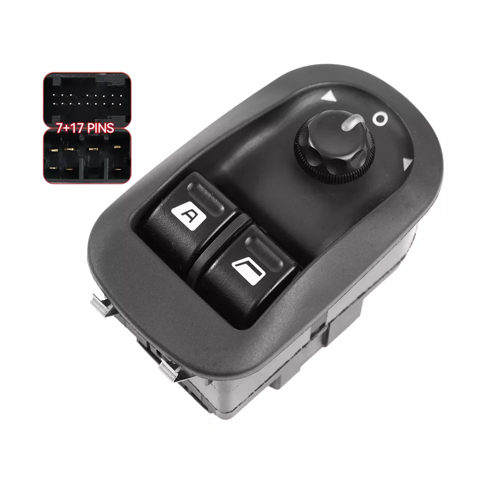 For Peugeot 206 207 306 Citroen C2 Jumpy Fiat Scudo Exper 1993-2017 Window Mirror Control Switch Button 6554.WA Car Accessories