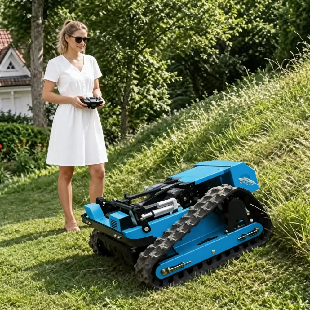 All-Terrain Remote Control Trimmer 1000mm Cutting Width Small Tracked Lawn Mower Customization CE EPA Certified Farm Landscape