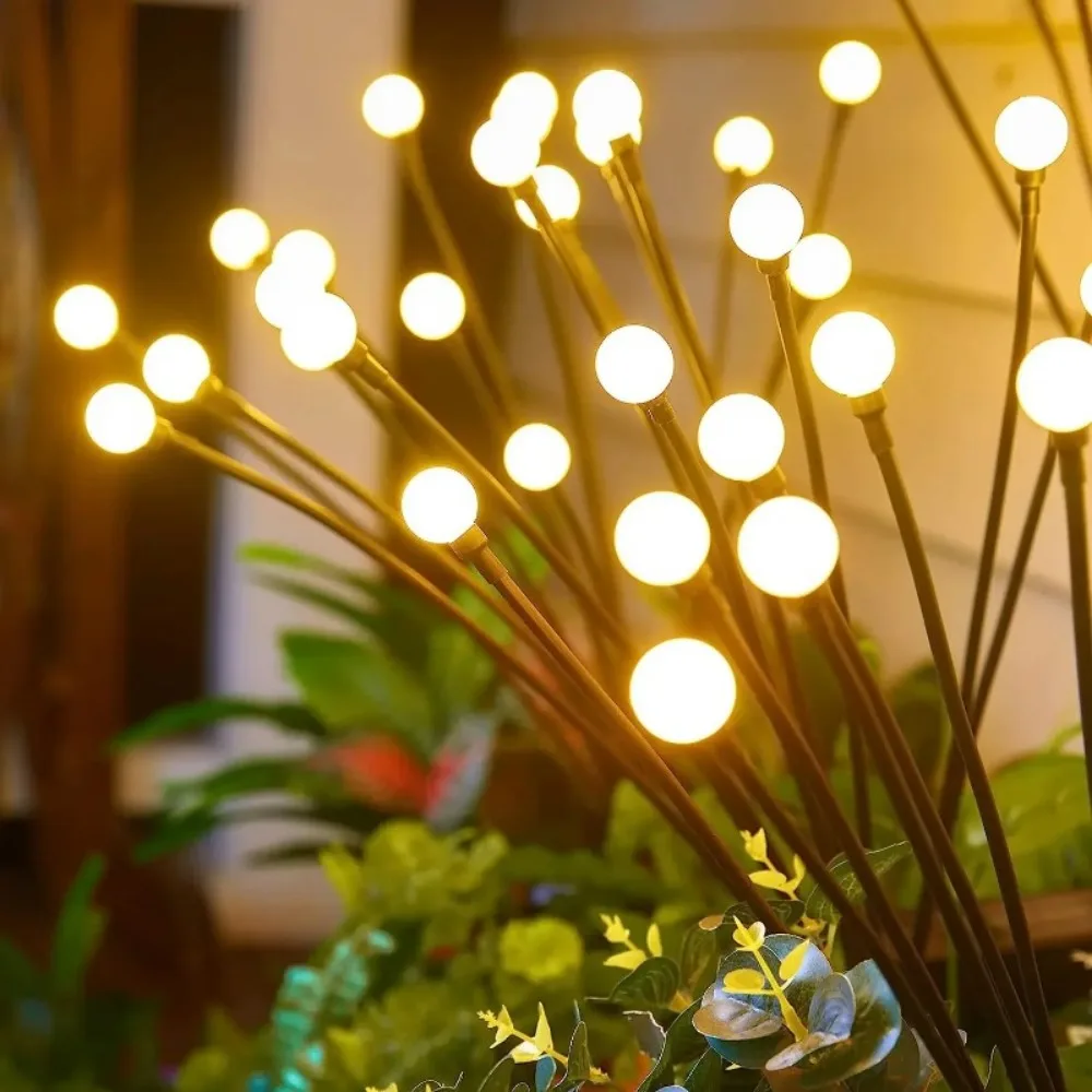 Guirnaldas de luces alimentadas porSolar Lpara Solar de luciérnaga impermeable para ภายนอก ตกแต่งวันหยุด