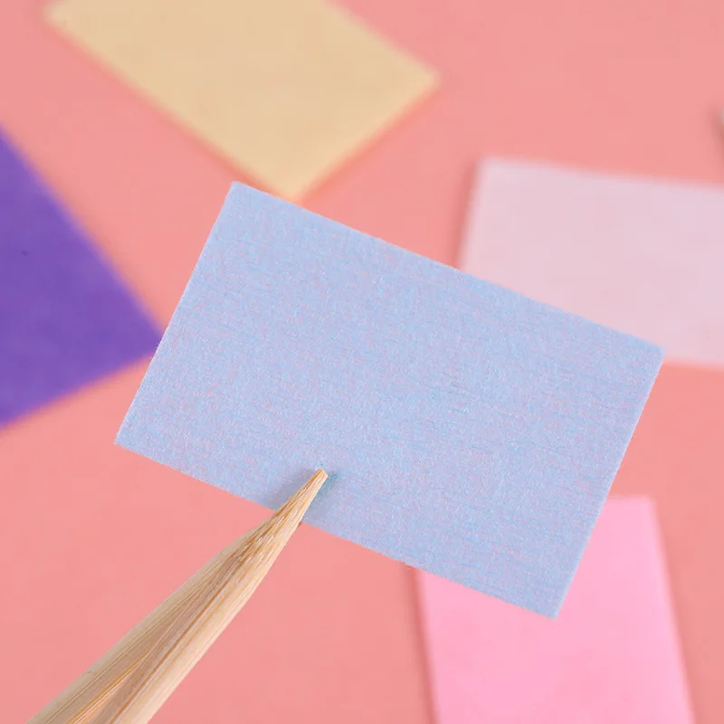 1000 Stücke Bunte Harte Fusselfreie Nageltücher Dicke Saugfähige Gelpoliermittel Entfernung Wattepads Nagelzubehör Für Zuhause Salon Maniküre