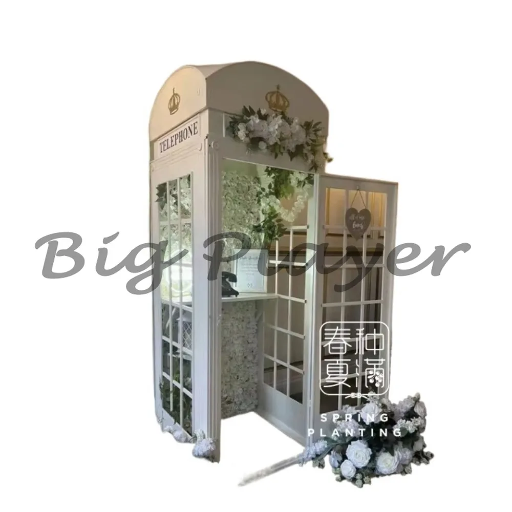 

Party Decoration Iron Old Red Phone Booth