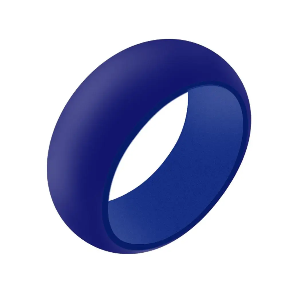 

9pcs Unisex Silicone Sports Rings Simple Round Ring Wedding Rings for Couple Women Men (Size 9, Random Color)