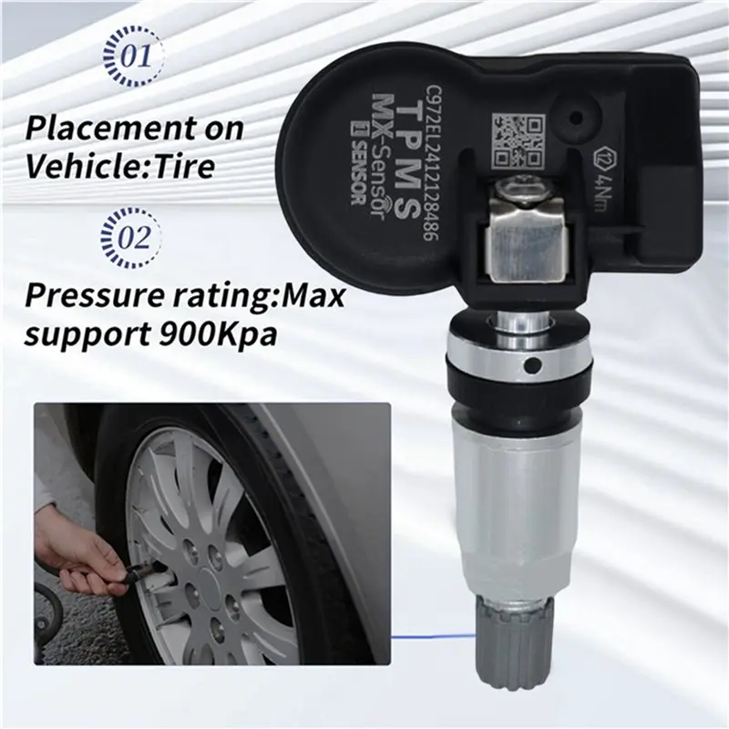 4X Programmable TPMS MX Sensor 315MHZ+433Mhz 2 In 1 Tyre Sensor For Autel Tool TS408 TS508 ITS600 TPMS - view 3