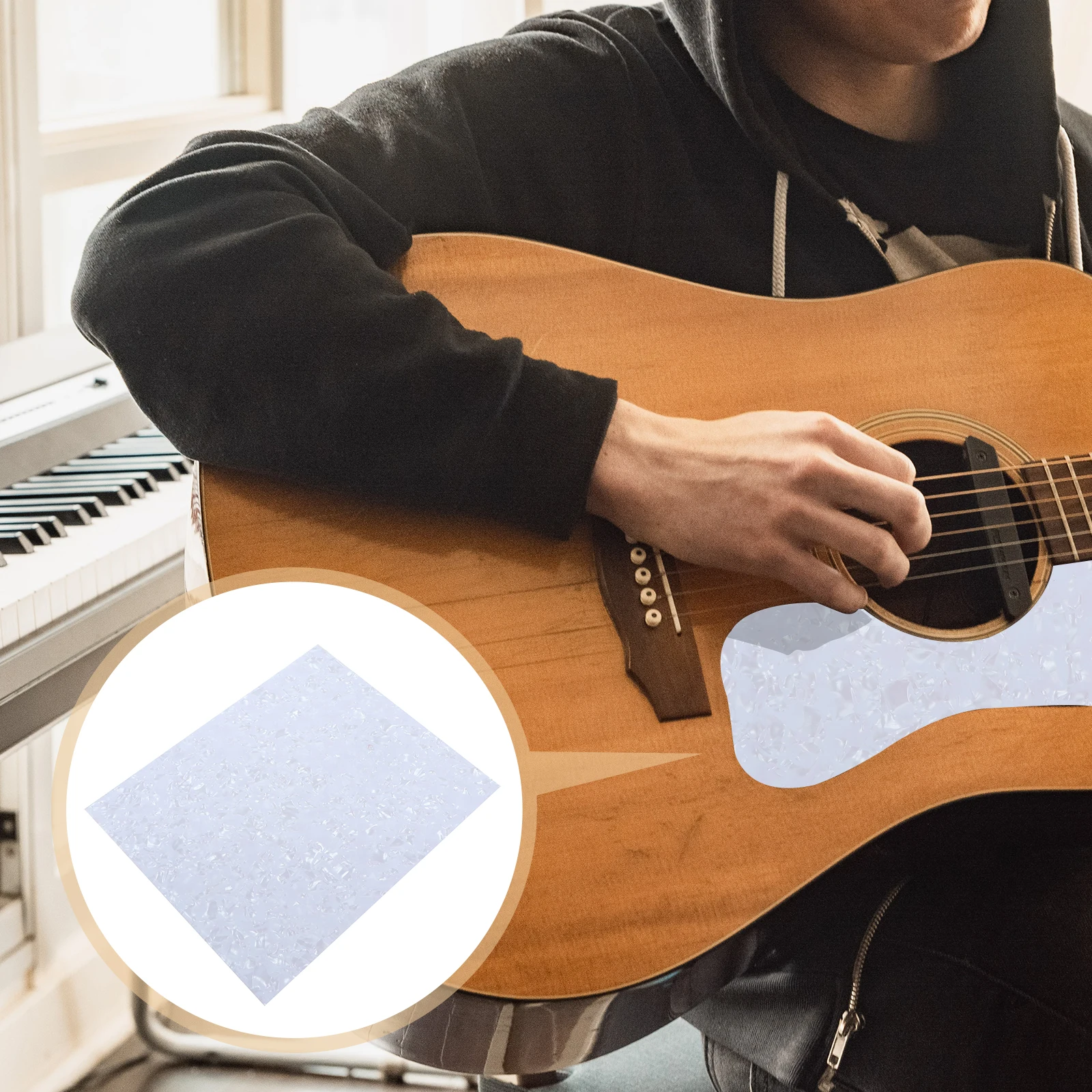 

Guitar Acoustic Instruments Guards Black (partial Material Is PVC) Guitars Blanks
