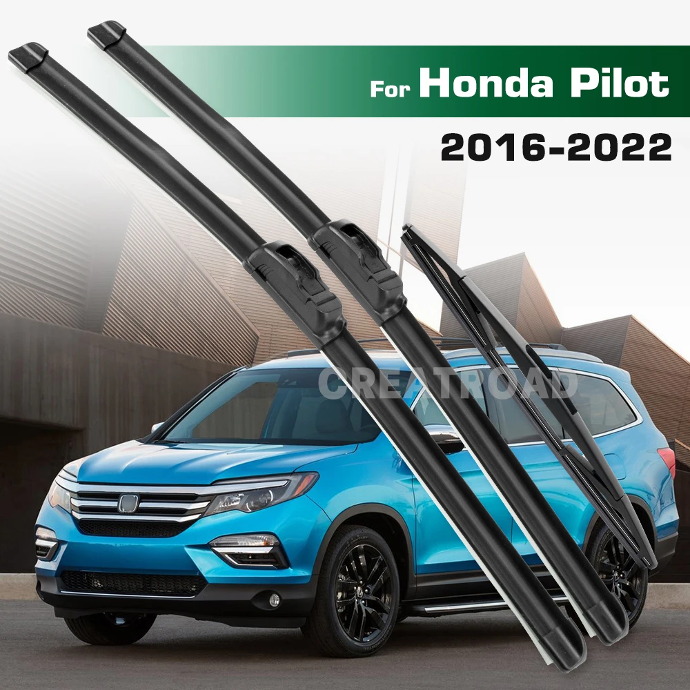 

GREATROAD Wiper For Honda Pilot 2016-2022 2017 2018 2019 2020 2021 Front & Rear Wiper Blades Windshield Windscreen Window