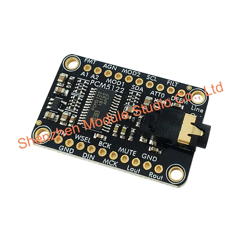 2 SZT. Moduł audio PCM5122 I2S DAC z wyjściem na poziom linii, obsługa I2C SPI — zdjęcie produktu 4