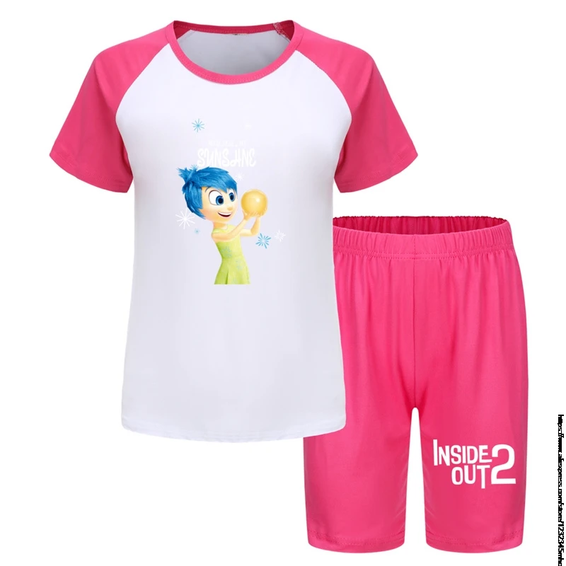 Conjunto infantil de t-shirt e shorts estampados, roupas casuais, out2 pcs, primavera, verão, quente, meninos, meninas, terno de moda, melhor presente, out2