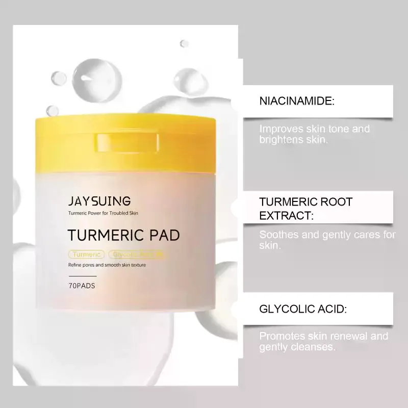Pore Cleaning Cotton Pad Soothe Skin Improve Skin Tone Clean Pores Prevent Pore Blockage Facel Exfoliating Cotton Pads Turmeric