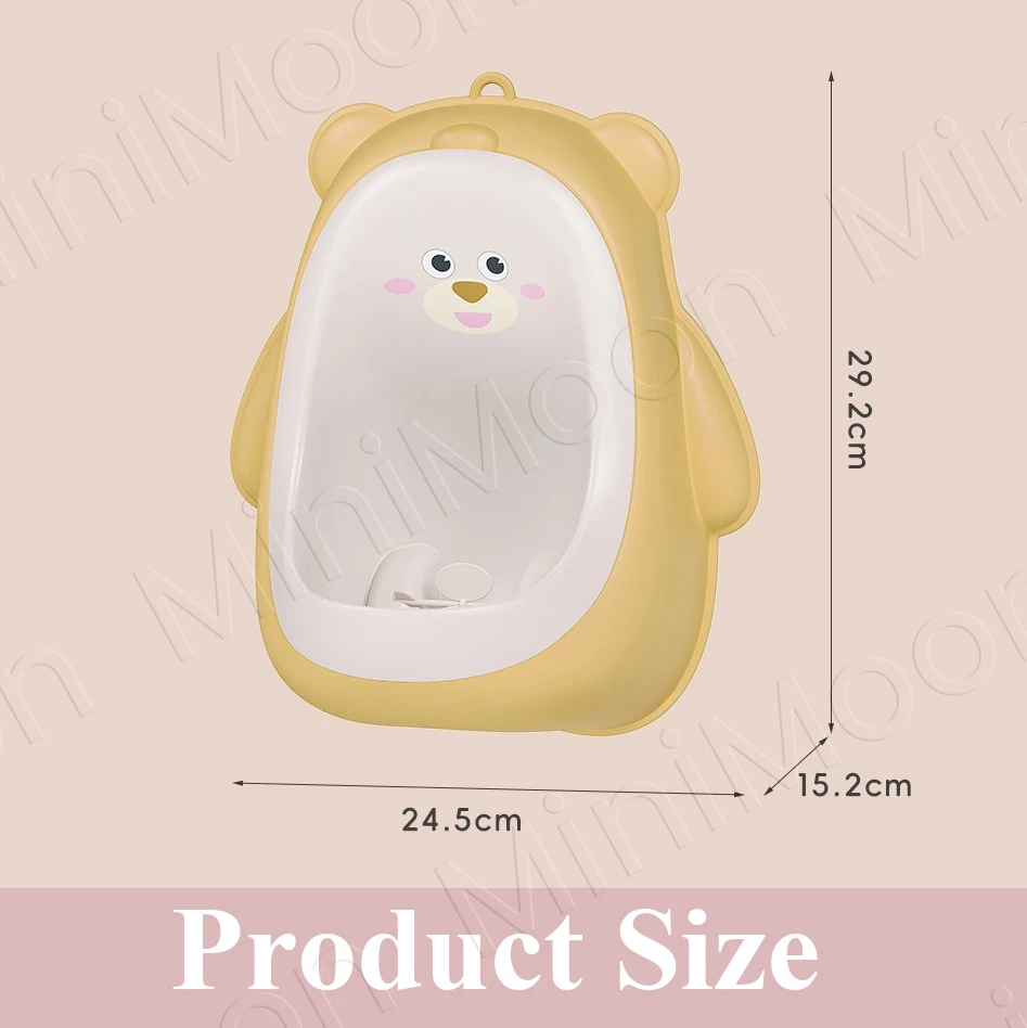Standing Potty Trainer for Boys, Portable Bear Urinal with Fun Aiming Target