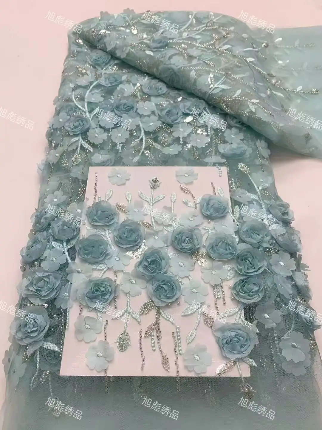 

Luxury African Mesh Lace Sequin Fabric,Fabrics By The Meter,For Sewing,Clothes,Tulle,Wedding Evening Dresses,Embroidery,5 Yards