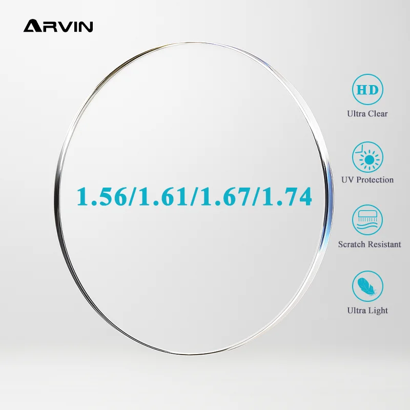 

High Quality Anti Blue Light Prescription Optical Lenses Aspheric 1.56/1.61/1.67/1.74 Series Myopia Hyperopia Presbyopia Lens