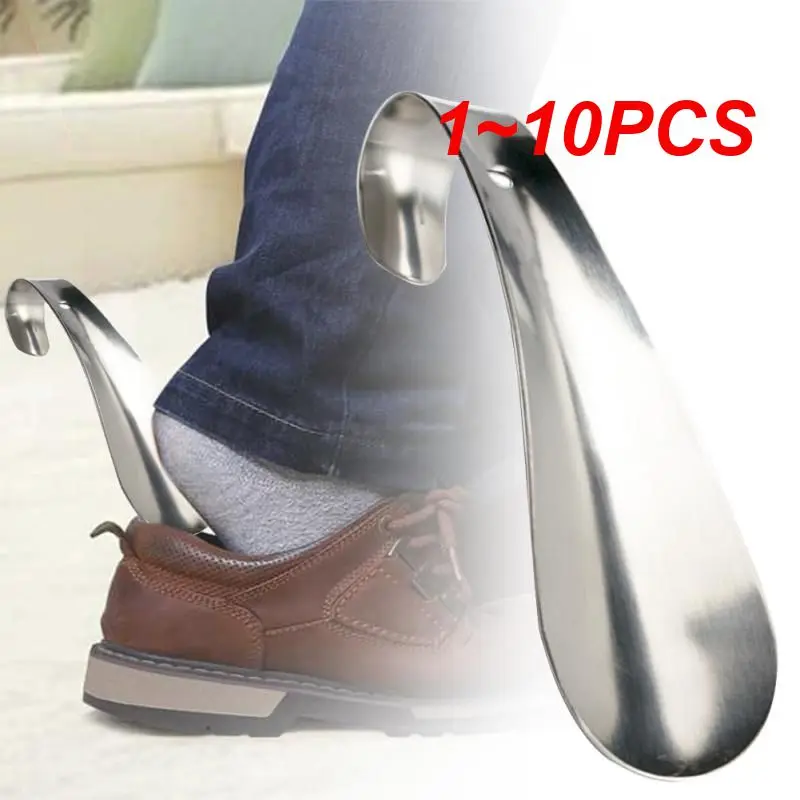 1~10PCS Cm Shoehorn Stainless Steel Metal Spoon High Heels Sneakers Helper Unisex Professional Lazy Shoe Lifter Tool