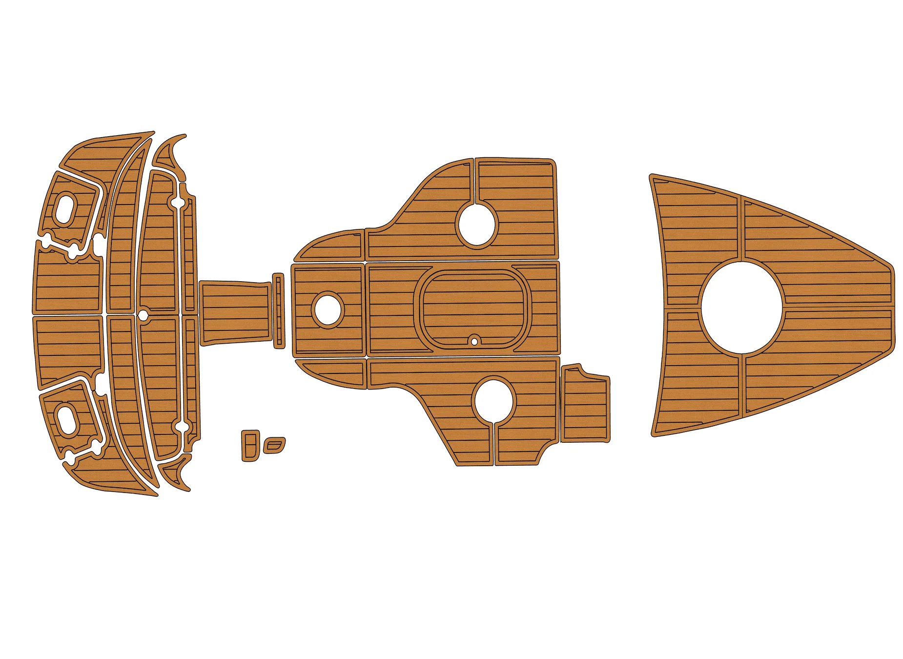 

2002-2005 Four Winns 245 Sundowner 1/4" 6mm EVA foam Non-Slip PVC Teak Decking marine Mat seadek gatorstep carpet Marine Floor
