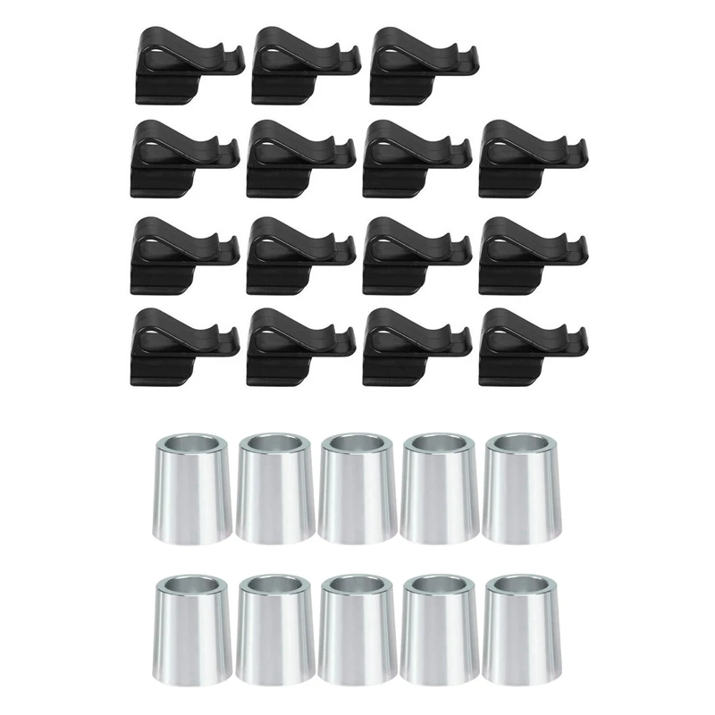 15Pcs Golf Bag Clip On Putter Clamp Holder Putting Organizer Club Ball Marker With 10 Pack .355 Golf Tip Metal Ferrules