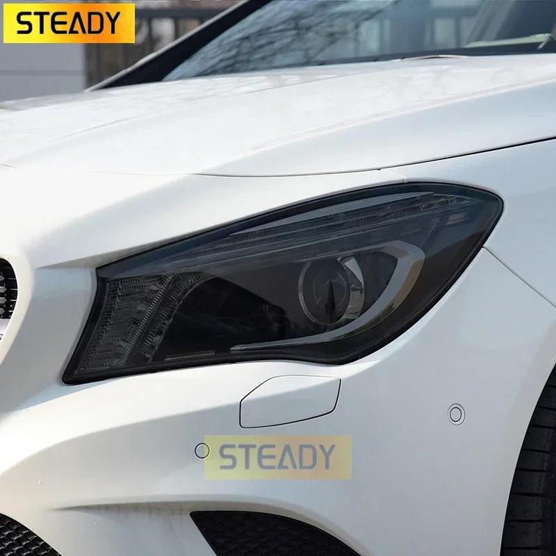 

Car Headlight Protective Film Smoke Black TPU Sticker For Mercedes Benz W176 W177 C117 C118 W204 W205 W213 A C E S GLA ML AMG GT