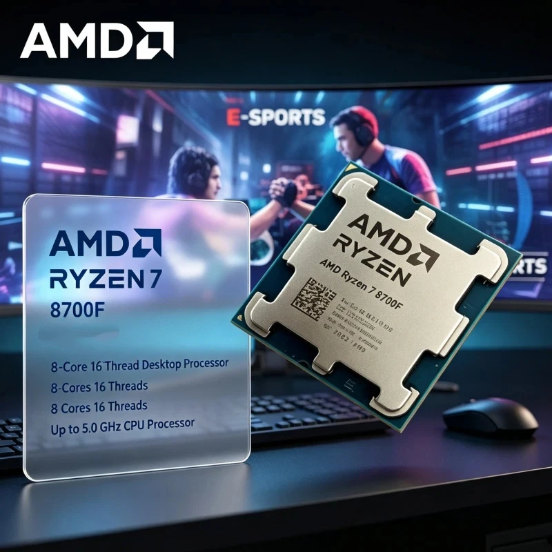 AMD 8700F AM5 Socket Processor 8 Cores 16 Threads 5.0GHz 16MB L3 CPU for ITX Small Form Factor Build