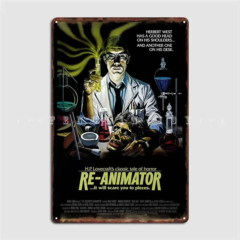 Re-Animator Metal Plaque Poster Cinema Garage Cave Pub Classic Plaques Tin Sign Poster