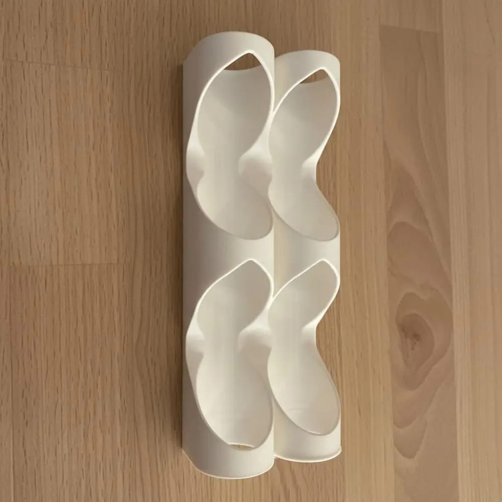 3D Printing Plastic Wrap Storage Rack Kitchen Modular Under Cabinet Cling Film Organizer No Drill Installation PLA