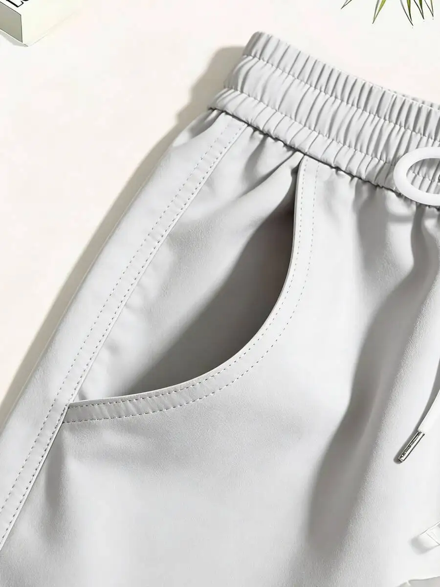 

Mens Lightweight Quick Dry Beach Shorts With Elastic Waist