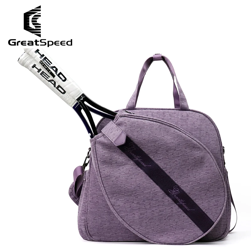 

Purple Nylon Tennis Racquet Bag Portable Squash Tennis Badminton Shoulder Bags Women Professional RH2 Tennis Sporting Handbags